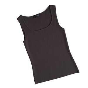 Pierri New York Sleeveless Knit Top (Tank/Shell), Chocolate Brown, XXS/XXSP